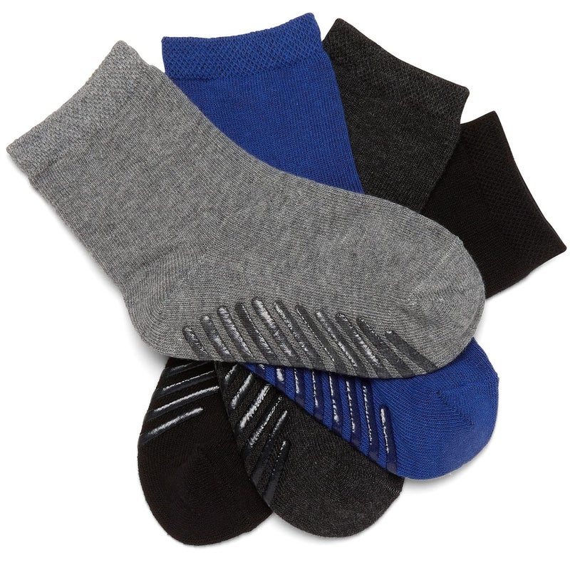 Gripjoy Toddler Socks with Grippers, Non-Slip for Kids, Enhanced Stability, Comfortable Cotton - 4 Pairs - Image 2
